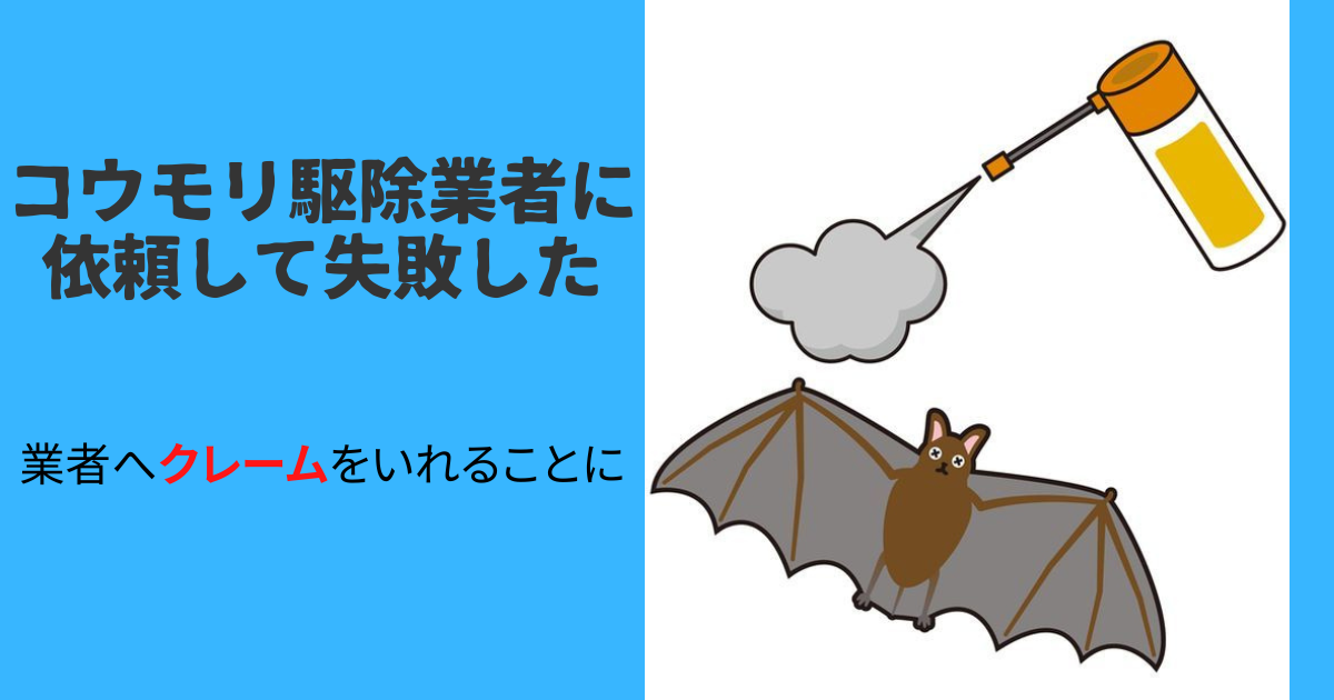 コウモリ駆除業者選びに失敗【業者の対応と今後について】