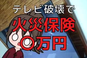 【悲劇】子どもがテレビを破壊！火災保険でもらえた金額は〇万円